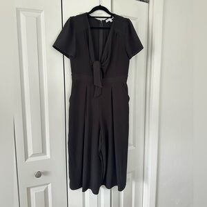 NWOT Socialite Tie Front Wide Leg Jumpsuit - Black